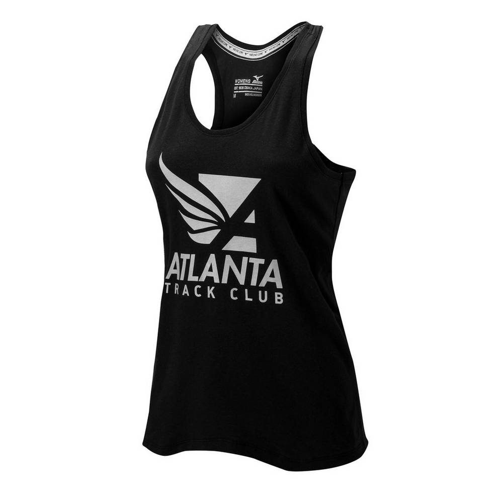 Mizuno Women's Atlanta Track Club Sport Running Tank Top Black (450022-OEG)